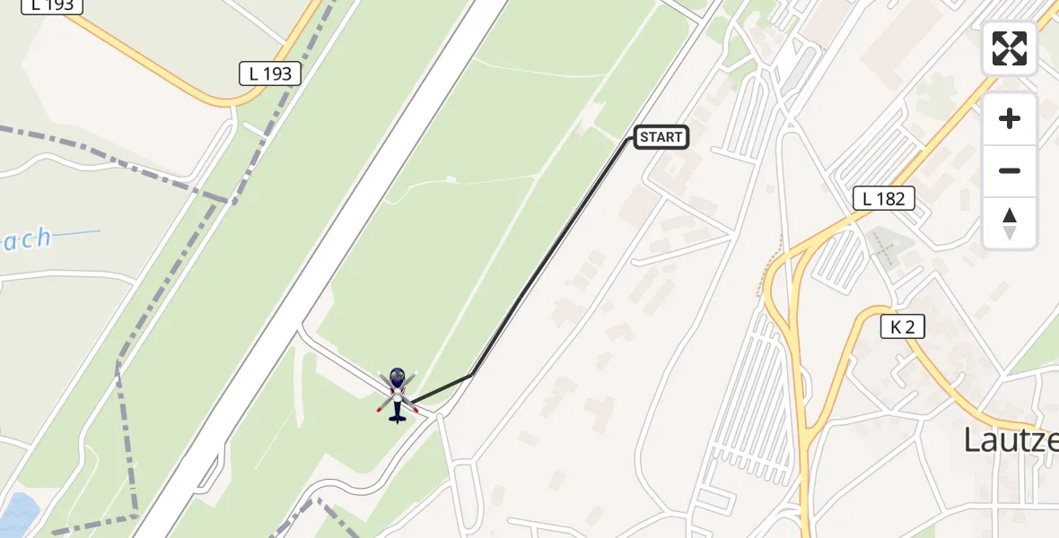 Flugroute Polizeihubschrauber Flughafen Frankfurt-Hahn - Flughafen Frankfurt-Hahn, 23 Juli 2026, 09:50