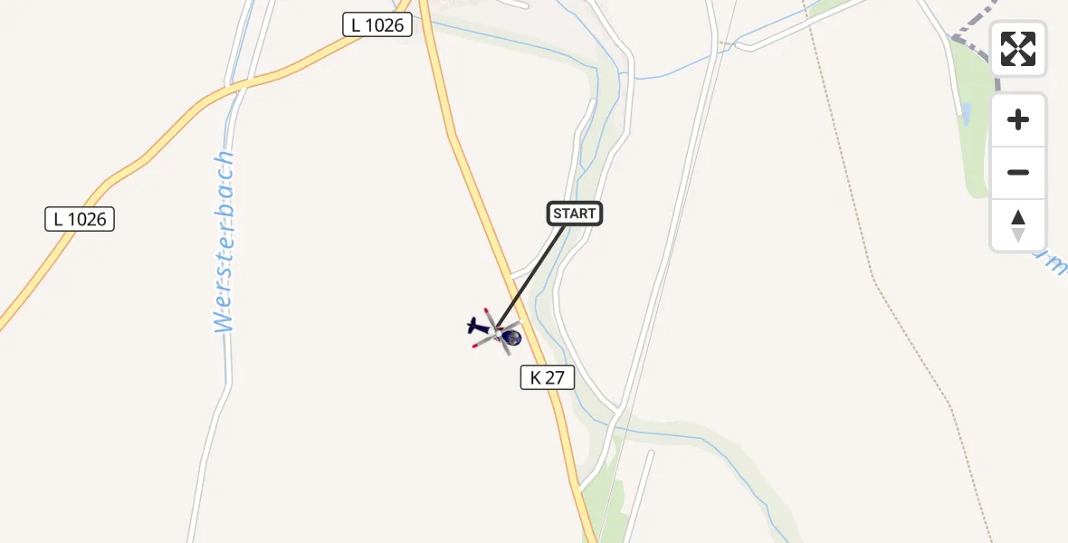 Flugroute Polizeihubschrauber Emleben - Emleben, 23 Juli 2026, 10:05