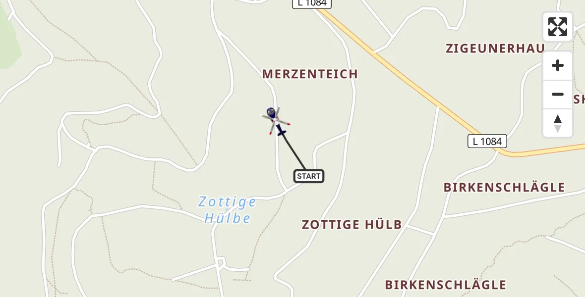 Flugroute Polizeihubschrauber Aalen - Aalen, 23 Juli 2026, 10:48