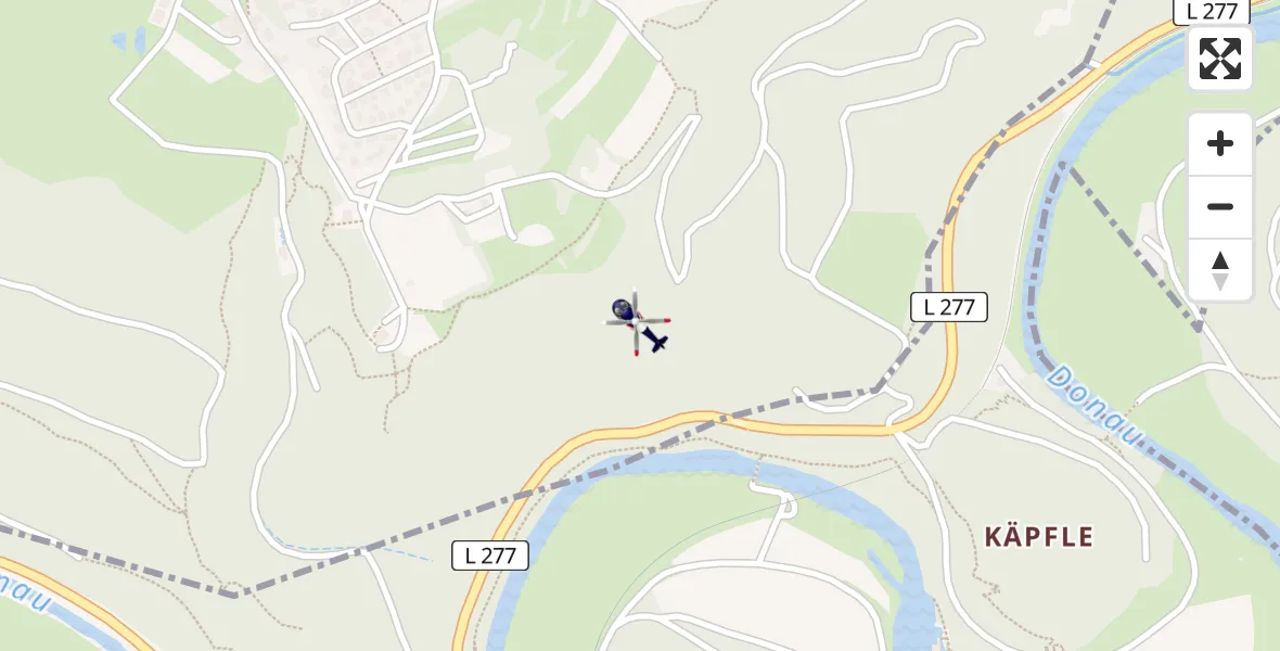 Flugroute Polizeihubschrauber Beuron - Beuron, 24 Juli 2026, 07:36