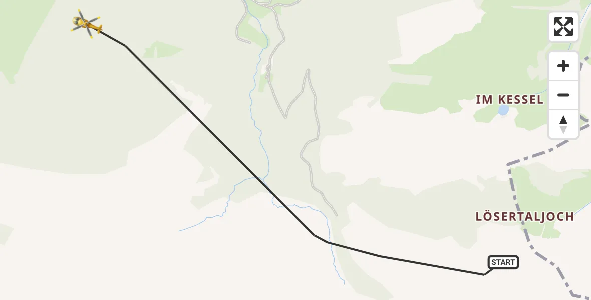 Flugroute Rettungshubschrauber Halblech - Halblech, 24 Juli 2026, 10:45