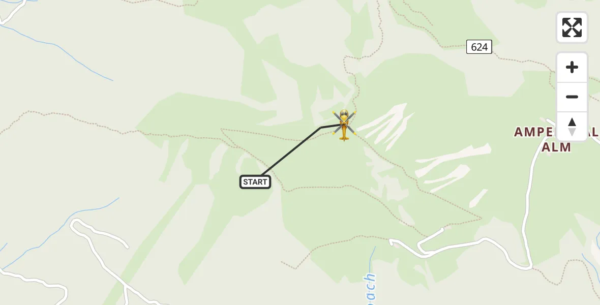 Flugroute Rettungshubschrauber Lenggries - Lenggries, 24 Juli 2026, 11:24