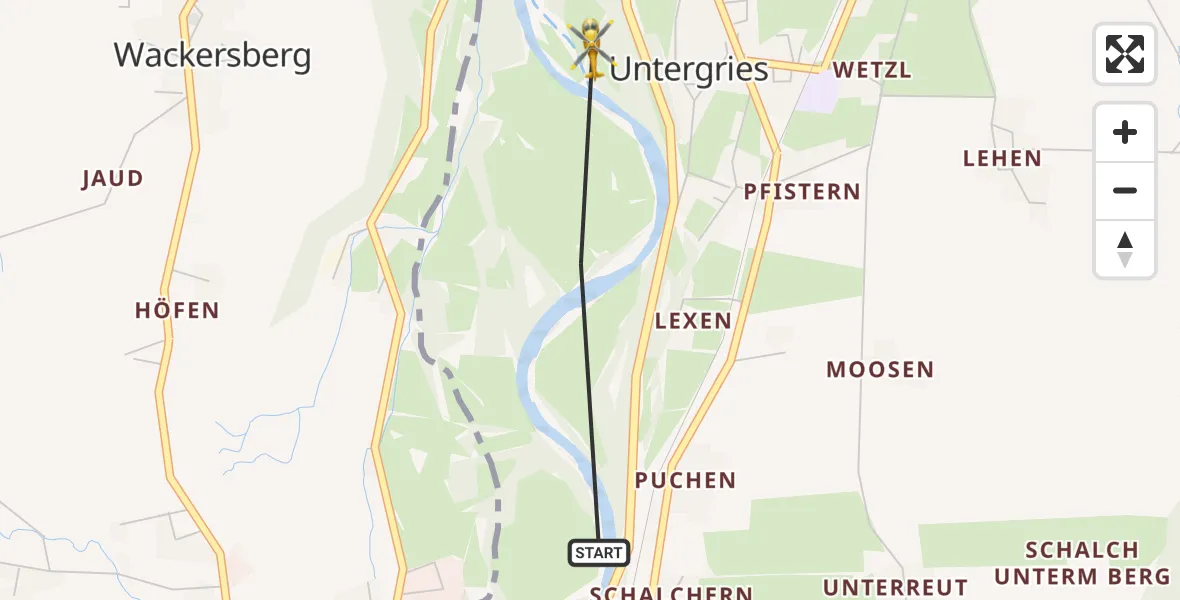 Flugroute Rettungshubschrauber Gaißach - Gaißach, 24 Juli 2026, 11:53