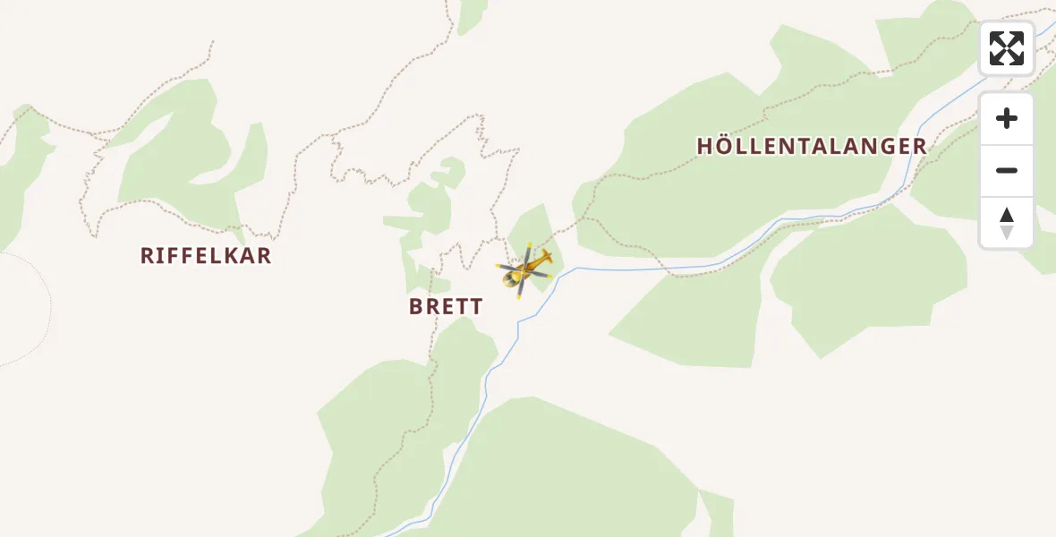 Flugroute Rettungshubschrauber Grainau - Grainau, 24 Juli 2026, 12:06