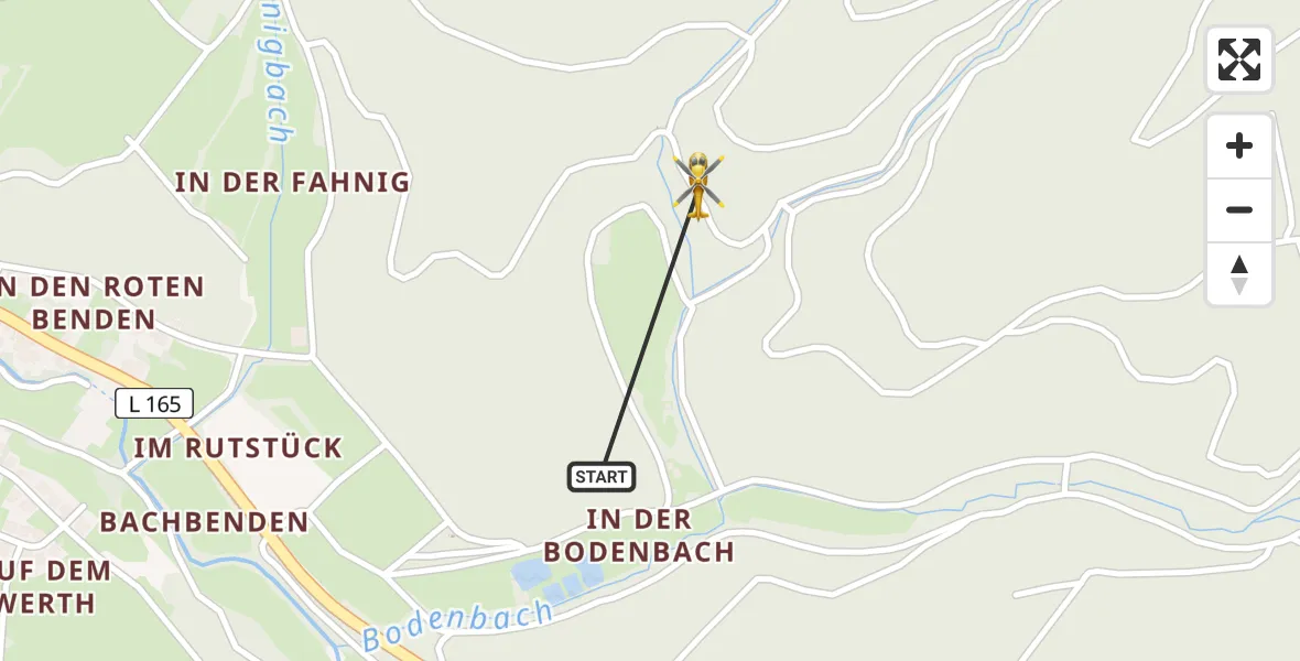 Flugroute Ambulanzhubschrauber Bad Münstereifel - Bad Münstereifel, 24 Juli 2026, 13:58