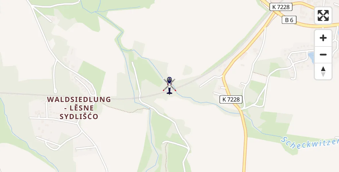 Flugroute Polizeihubschrauber Kubschütz - Kubschütz, 24 Juli 2026, 18:23