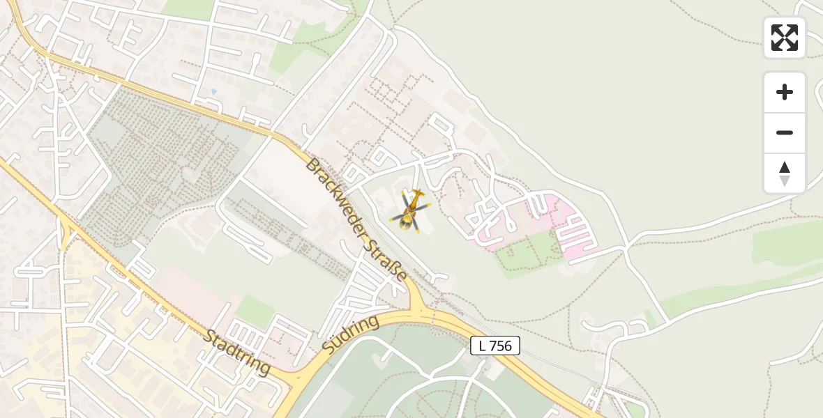 Flugroute Rettungshubschrauber Luftrettungszentrum Bielefeld - Luftrettungszentrum Bielefeld, 24 Juli 2026, 19:43