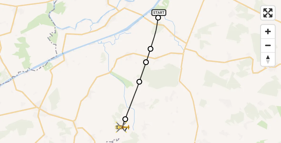 Flugroute Ambulanzhubschrauber Hörsten - Beringstedt, 25 Juli 2026, 10:34