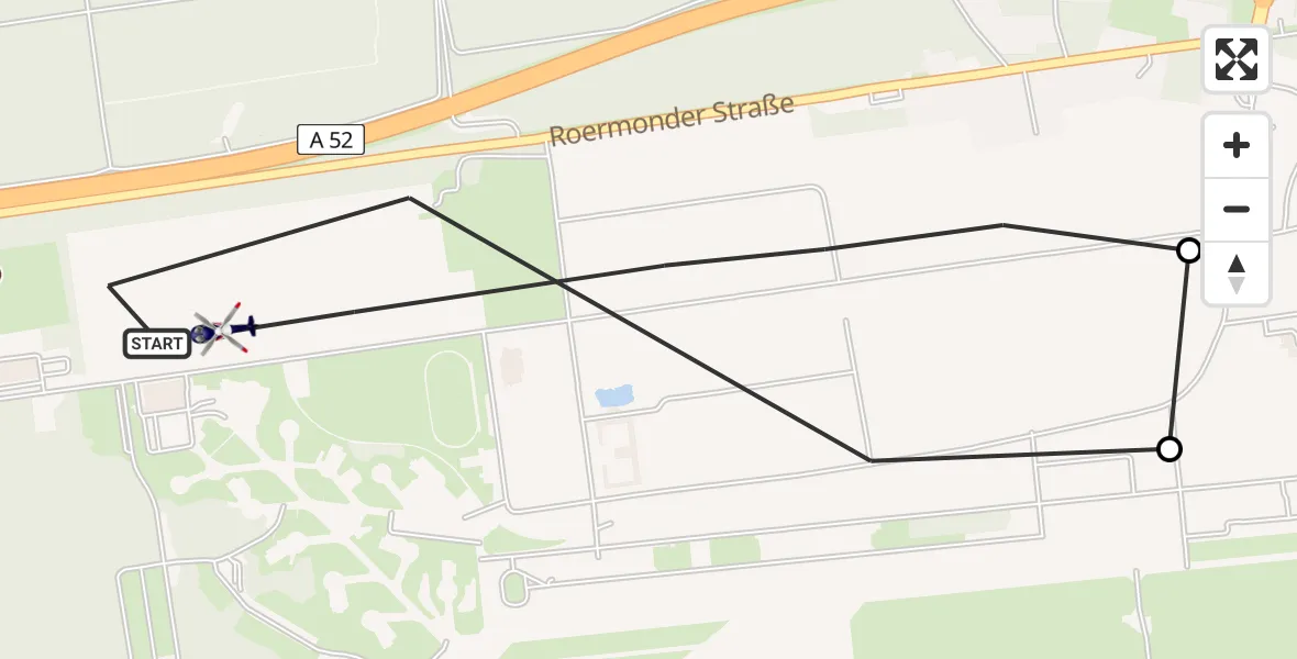 Flugroute Polizeihubschrauber Niederkrüchten - Niederkrüchten, 25 Juli 2026, 11:27