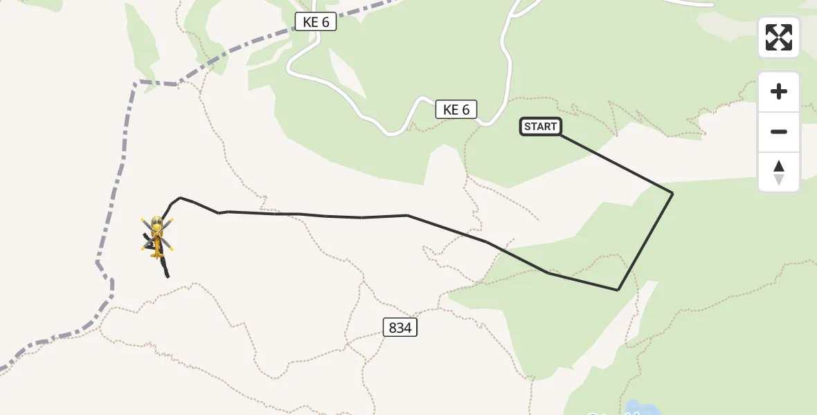 Flugroute Rettungshubschrauber Garmisch-Partenkirchen - Garmisch-Partenkirchen, 25 Juli 2026, 11:31