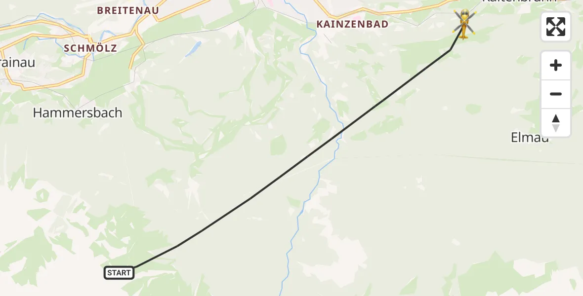 Flugroute Rettungshubschrauber Garmisch-Partenkirchen - Garmisch-Partenkirchen, 25 Juli 2026, 12:19
