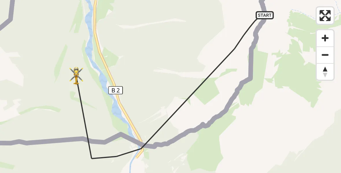 Flugroute Rettungshubschrauber Mittenwald - Mittenwald, 25 Juli 2026, 14:03