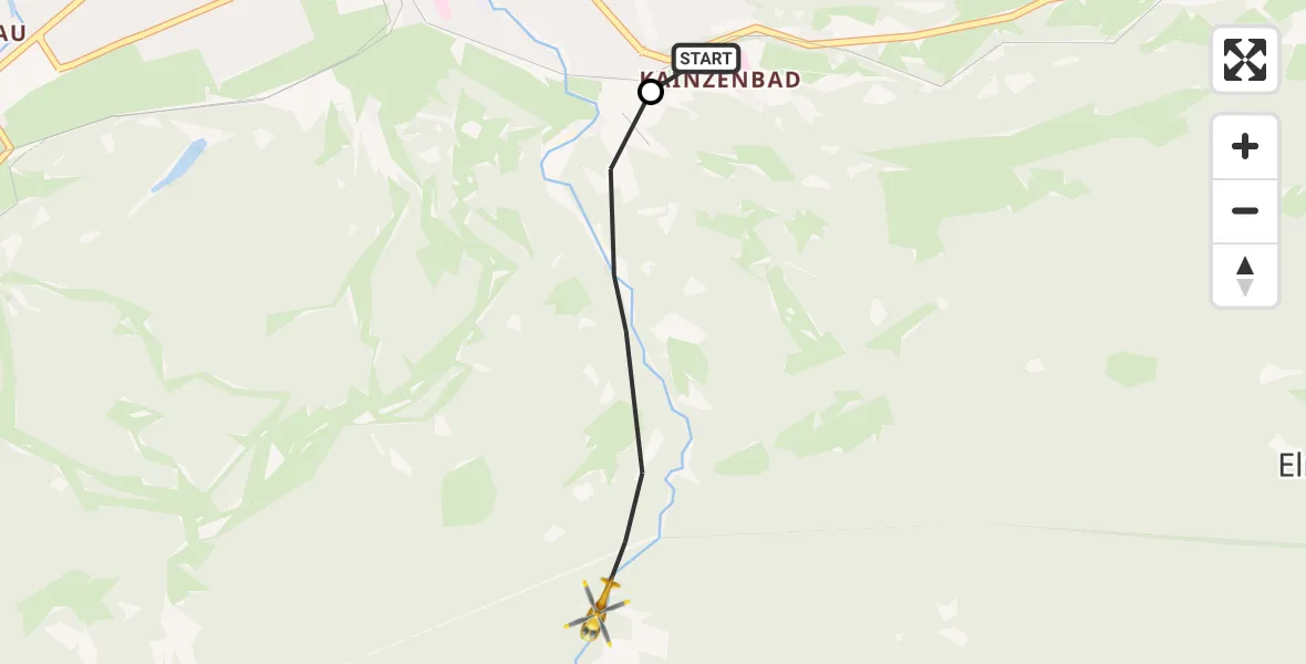 Flugroute Rettungshubschrauber Garmisch-Partenkirchen Clinic Hubschrauberlandeplatz - Garmisch-Partenkirchen, 25 Juli 2026, 14:46