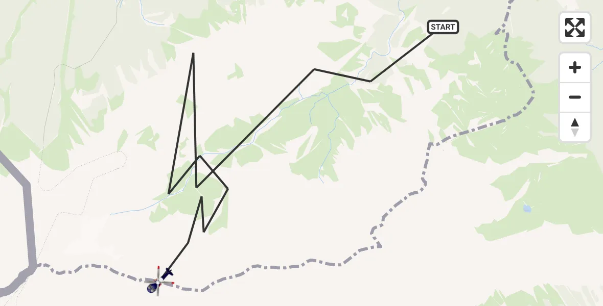 Flugroute Polizeihubschrauber Grainau - Garmisch-Partenkirchen, 25 Juli 2026, 16:47