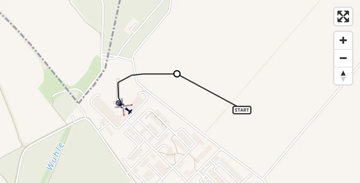 Flugroute Polizeihubschrauber Ahrensfelde - Ahrensfelde Hubschrauberlandeplatz, 25 Juli 2026, 23:08