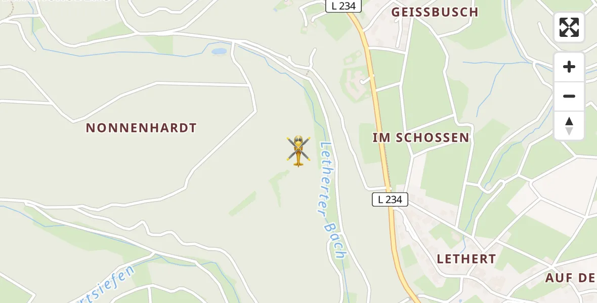 Flugroute Ambulanzhubschrauber Bad Münstereifel - Bad Münstereifel, 26 Juli 2026, 11:29
