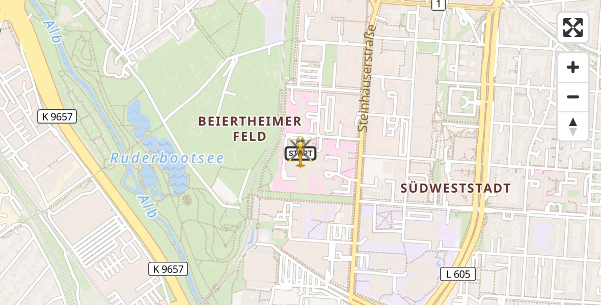 Flugroute Ambulanzhubschrauber Sankt Vincentius Hospital - Sankt Vincentius Hospital, 26 Juli 2026, 15:48