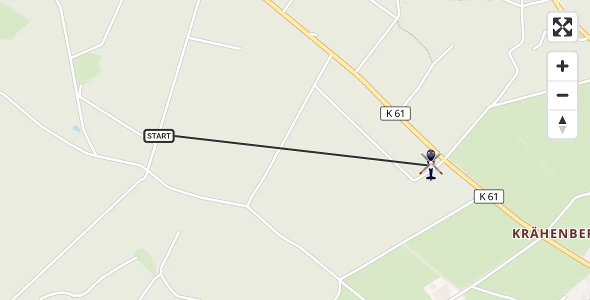 Flugroute Polizeihubschrauber Dahlem - Dahlem, 27 Juli 2026, 09:08