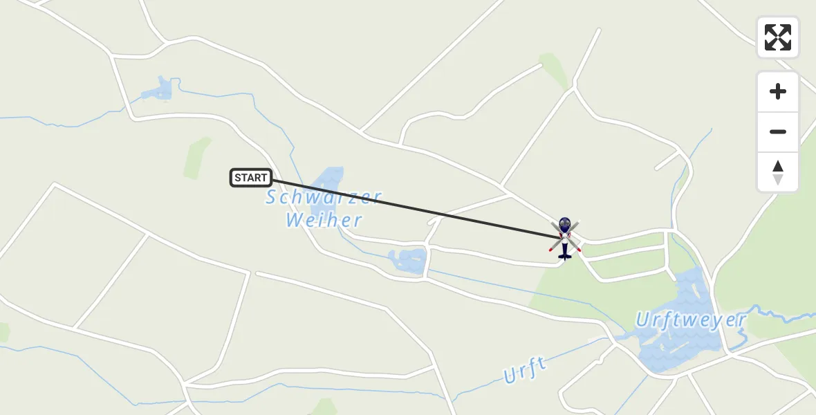 Flugroute Polizeihubschrauber Dahlem - Dahlem, 27 Juli 2026, 09:13