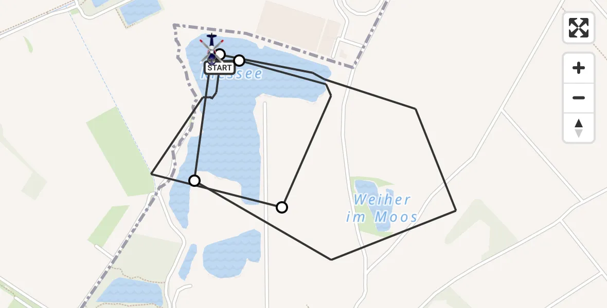 Flugroute Polizeihubschrauber München - München, 27 Juli 2026, 09:49