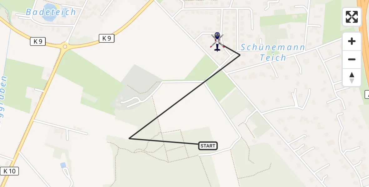 Flugroute Polizeihubschrauber Seevetal - Seevetal, 27 Juli 2026, 09:49