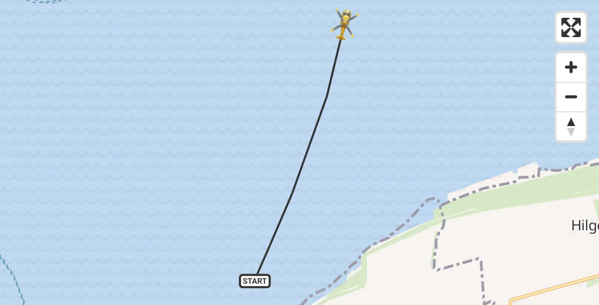 Flugroute Ambulanzhubschrauber Noordzee - Noordzee, 27 Juli 2026, 12:49