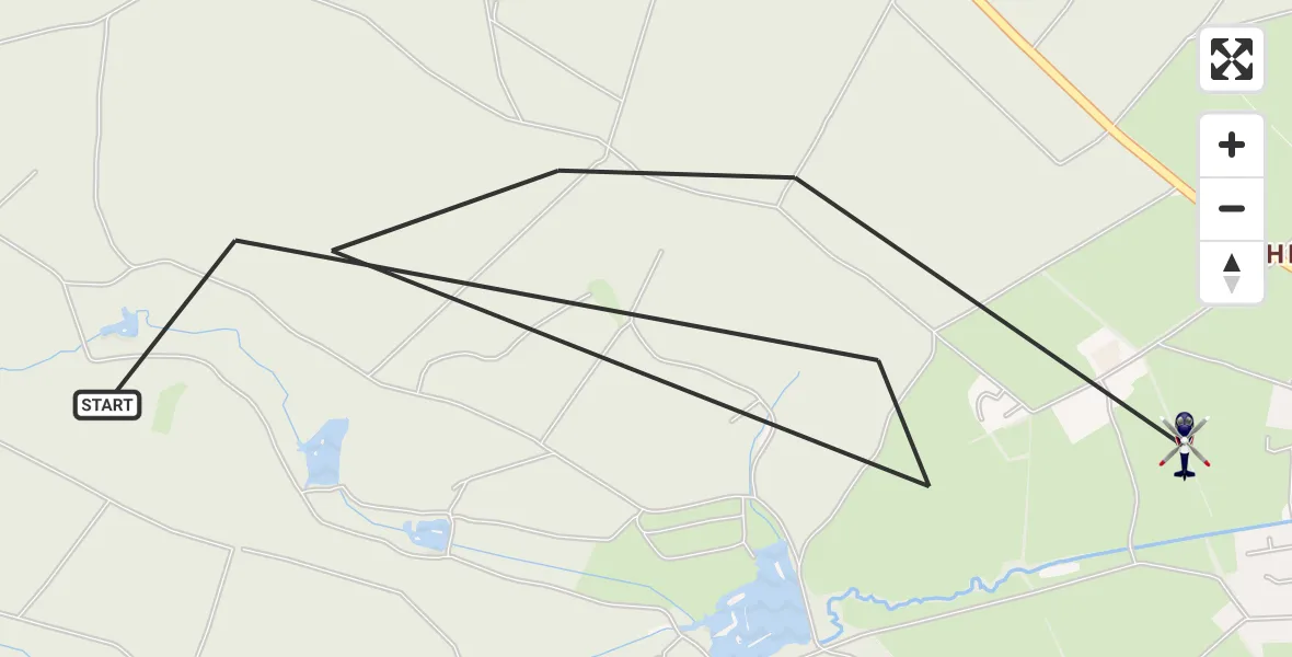 Flugroute Polizeihubschrauber Dahlem - Dahlem, 27 Juli 2026, 12:55