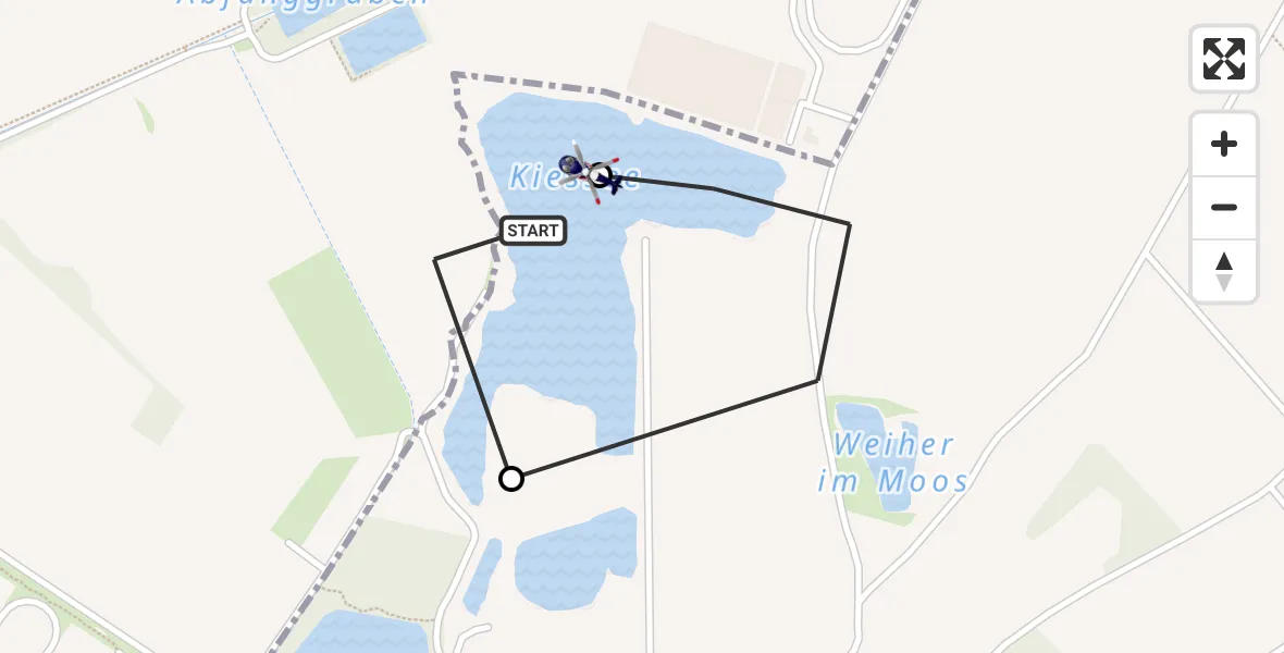 Flugroute Polizeihubschrauber München - München, 27 Juli 2026, 13:04