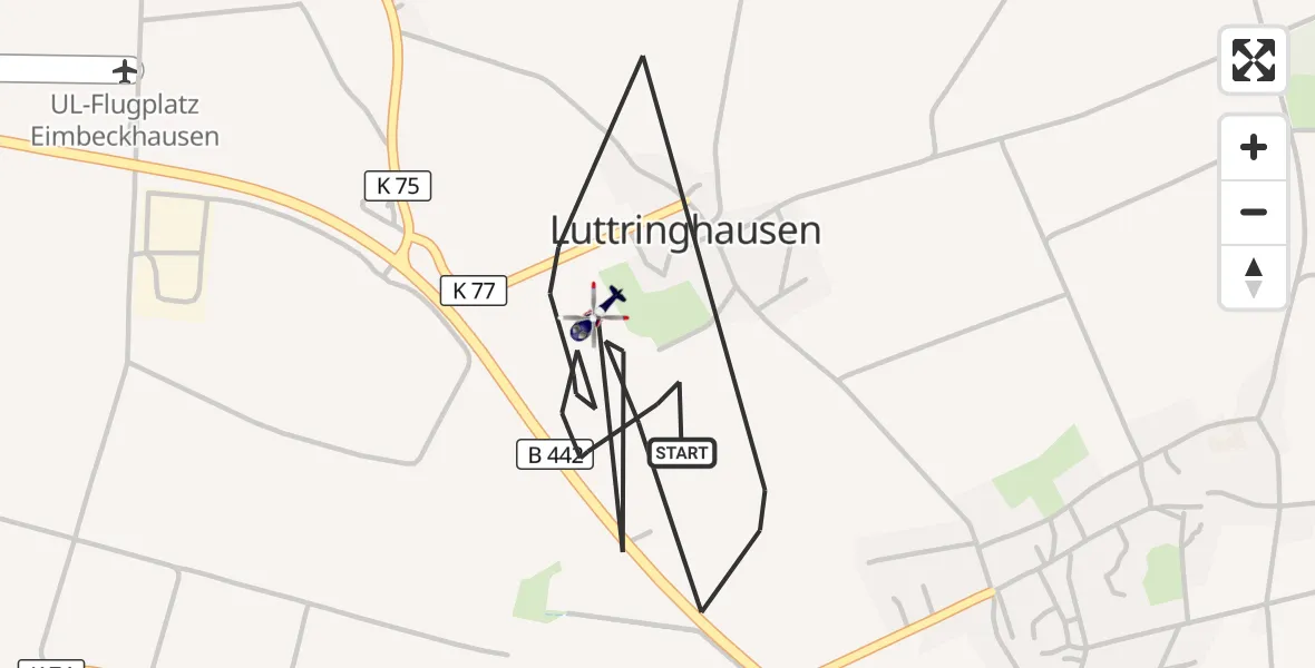 Flugroute Polizeihubschrauber Bad Münder am Deister - Bad Münder am Deister, 27 Juli 2026, 16:49