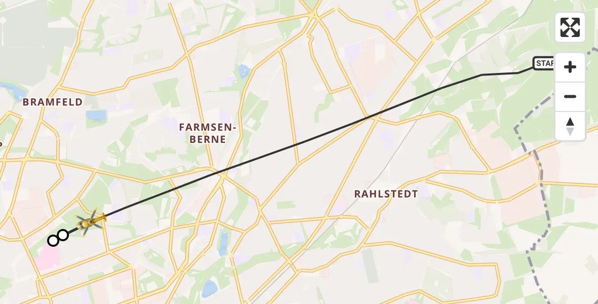 Flugroute Rettungshubschrauber Hamburg - Hamburg, 28 Juli 2026, 08:54