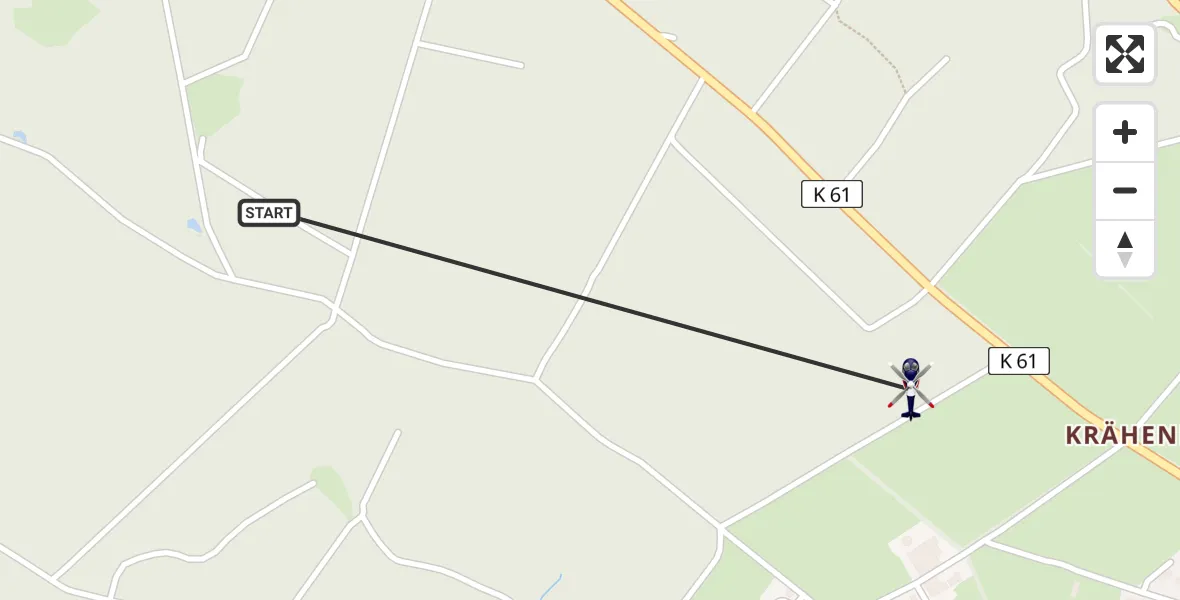 Flugroute Polizeihubschrauber Dahlem - Dahlem, 28 Juli 2026, 09:09