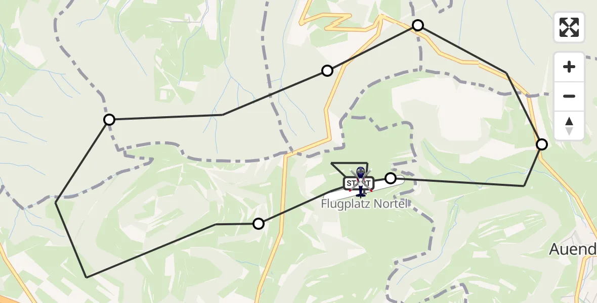 Flugroute Polizeihubschrauber Gruibingen-Nortel Flugplatz - Gruibingen-Nortel Flugplatz, 28 Juli 2026, 09:13