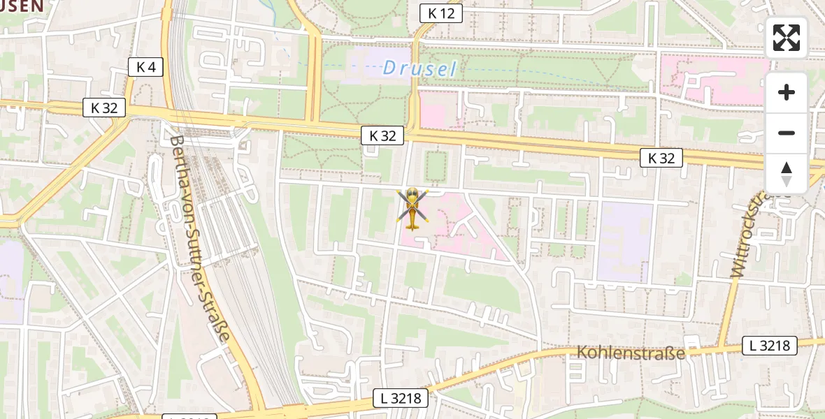 Flugroute Rettungshubschrauber Kassel - Kassel, 28 Juli 2026, 15:00