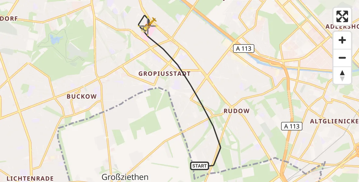 Flugroute Rettungshubschrauber Berlin - Berlin, 28 Juli 2026, 15:10