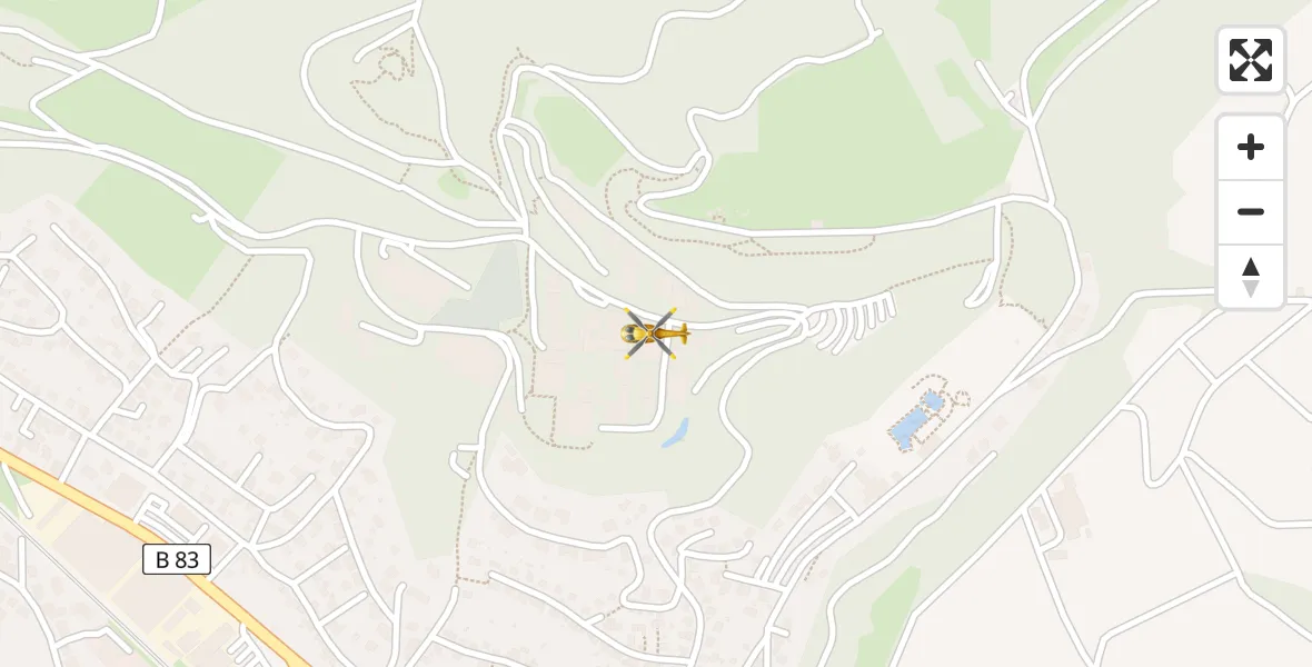 Flugroute Ambulanzhubschrauber Rotenburg an der Fulda Cardiovascular Center Hubschrauberlandeplatz - Rotenburg an der Fulda Cardiovascular Center Hubschrauberlandeplatz, 28 Juli 2026, 16:21