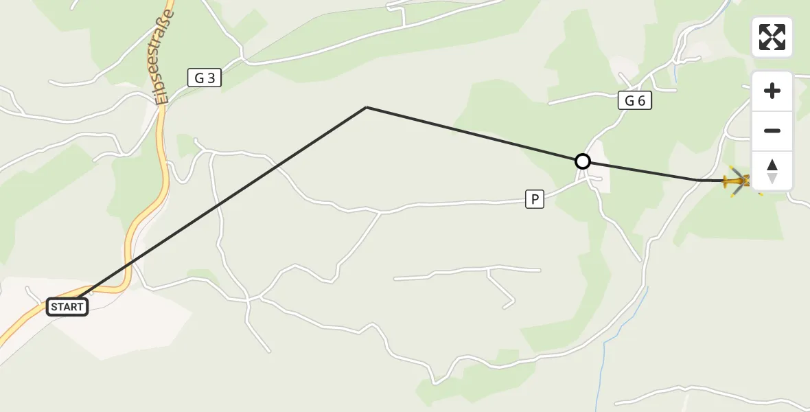 Flugroute Rettungshubschrauber Grainau - Brandweg Hubschrauberlandeplatz, 28 Juli 2026, 18:34