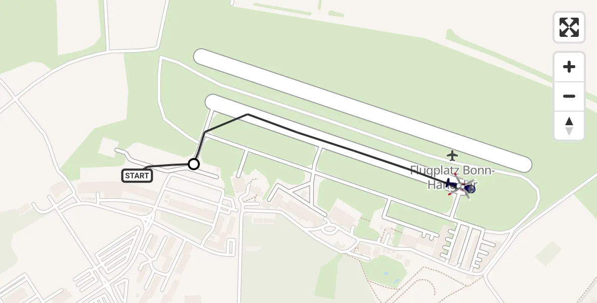 Flugroute Polizeihubschrauber Sankt Augustin - Bonn-Hangelar Flugplatz, 29 Juli 2026, 05:52