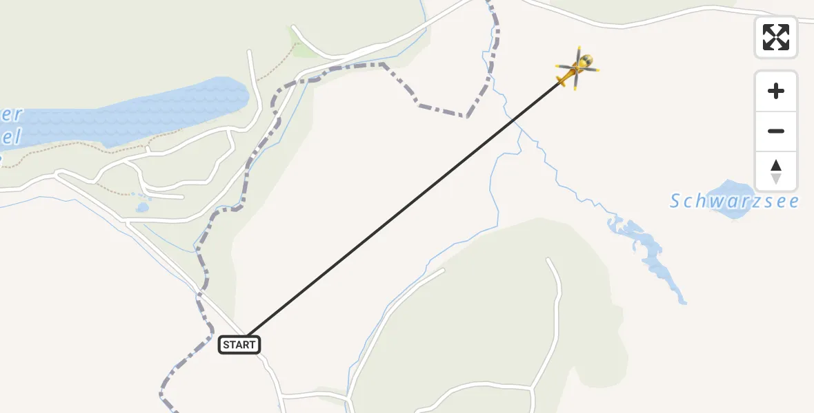 Flugroute Rettungshubschrauber Eschenlohe - Eschenlohe, 29 Juli 2026, 14:37