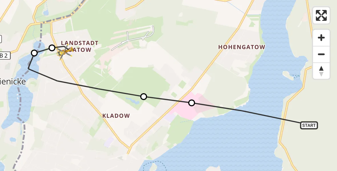 Flugroute Rettungshubschrauber Berlin - Berlin, 29 Juli 2026, 16:05
