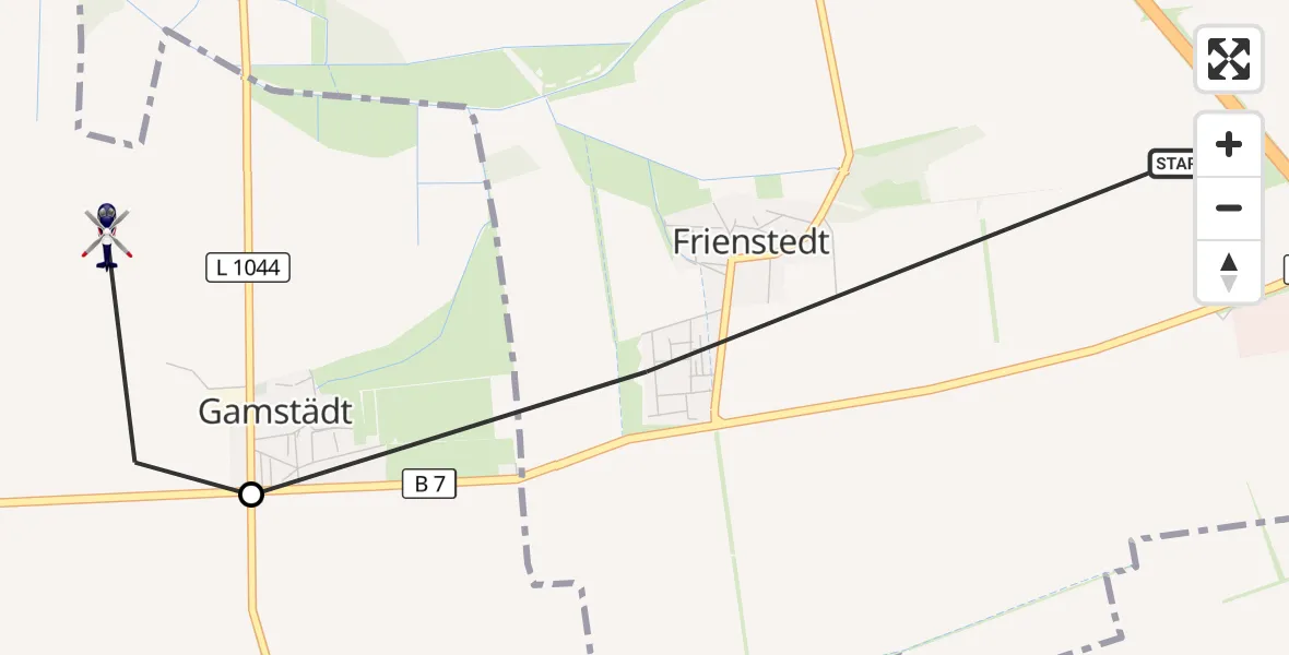 Flugroute Polizeihubschrauber Erfurt - Nesse-Apfelstädt, 29 Juli 2026, 18:36