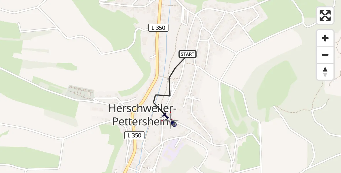 Flugroute Polizeihubschrauber Herschweiler-Pettersheim - Herschweiler-Pettersheim, 29 Juli 2026, 19:39