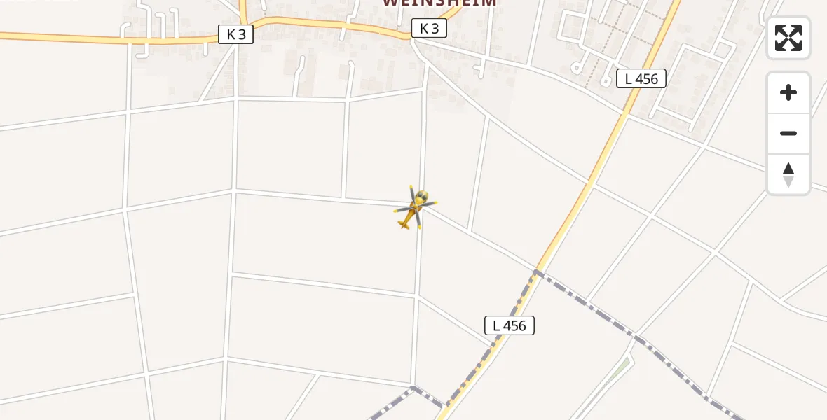 Flugroute Rettungshubschrauber Worms - Worms, 30 Juli 2026, 06:10