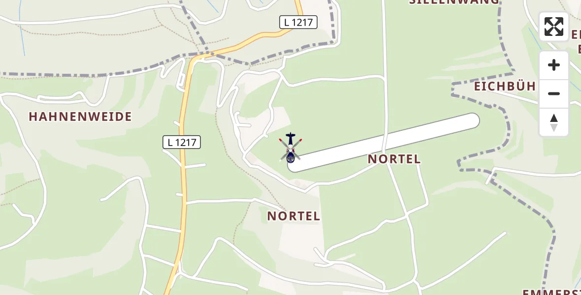 Flugroute Polizeihubschrauber Gruibingen-Nortel Flugplatz - Gruibingen-Nortel Flugplatz, 30 Juli 2026, 07:01