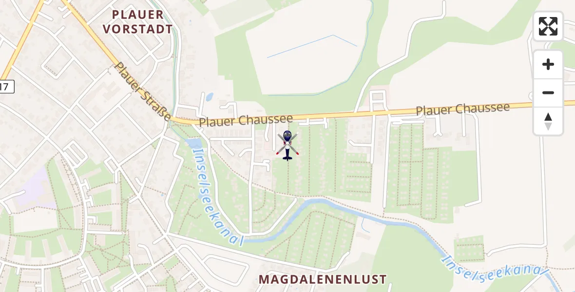 Flugroute Polizeihubschrauber Güstrow - Güstrow, 30 Juli 2026, 07:14