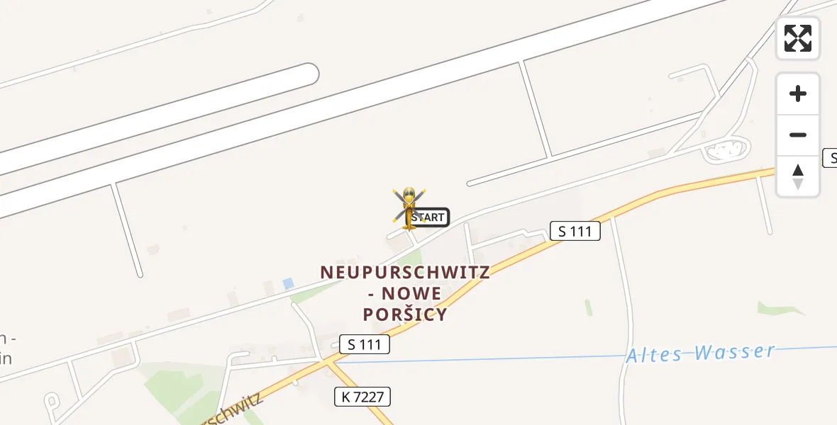 Flugroute Rettungshubschrauber Bautzen Flugplatz - Bautzen Flugplatz, 30 Juli 2026, 09:04