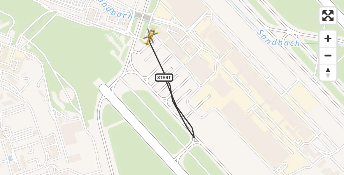 Flugroute Rettungshubschrauber Köln Bonn Flughafen - Köln Bonn Flughafen, 30 Juli 2026, 10:57