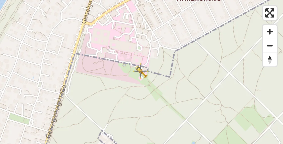 Flugroute Rettungshubschrauber ADAC Air Rescue Center Hubschrauberlandeplatz (Christoph 1) - ADAC Air Rescue Center Hubschrauberlandeplatz (Christoph 1), 30 Juli 2026, 11:20
