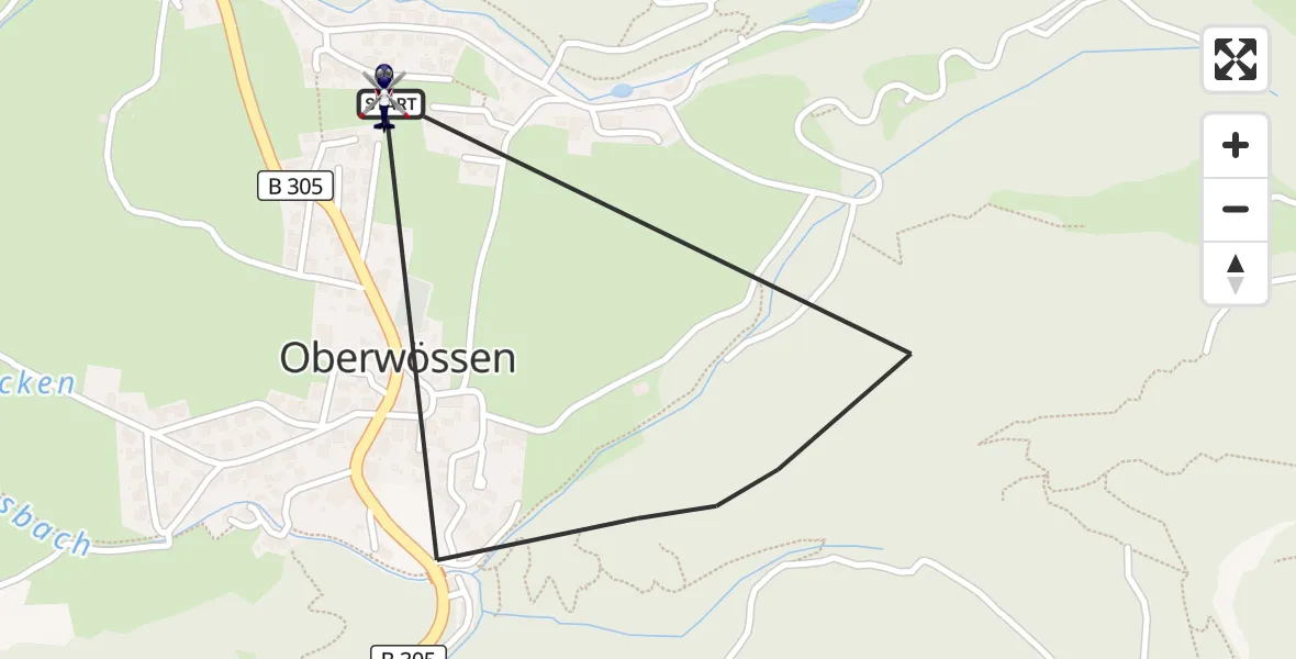 Flugroute Polizeihubschrauber Unterwössen - Unterwössen, 30 Juli 2026, 12:06