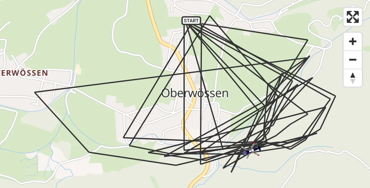 Flugroute Polizeihubschrauber Unterwössen - Unterwössen, 30 Juli 2026, 12:11