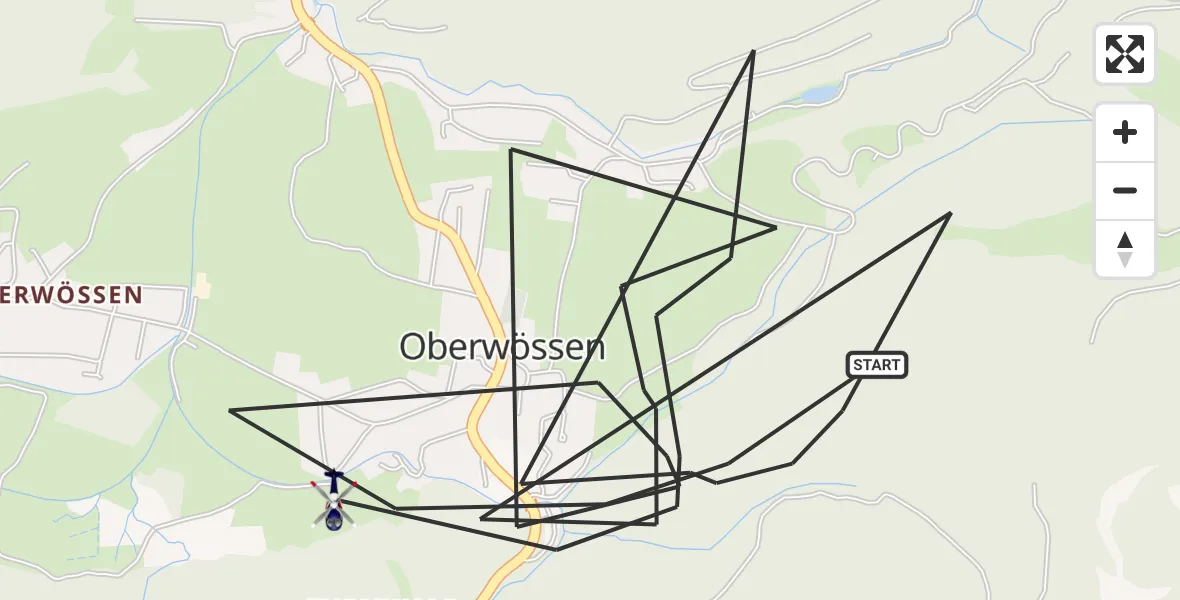 Flugroute Polizeihubschrauber Unterwössen - Unterwössen, 30 Juli 2026, 13:52